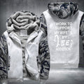 I work to support my wife's JEEP addiction Fleece Hoodies Jacket