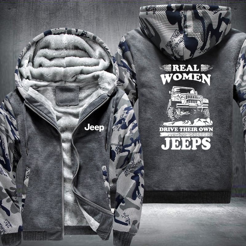 Real woman drive their own Jeeps Fleece Hoodies Jacket