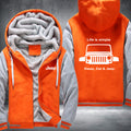 Life is simple sleep eat and Jeep Fleece Hoodies Jacket