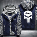 Skull Jeep Fleece Hoodies Jacket