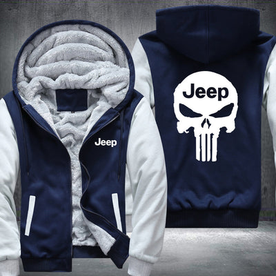 Skull Jeep Fleece Hoodies Jacket