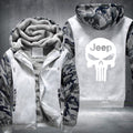 Skull Jeep Fleece Hoodies Jacket