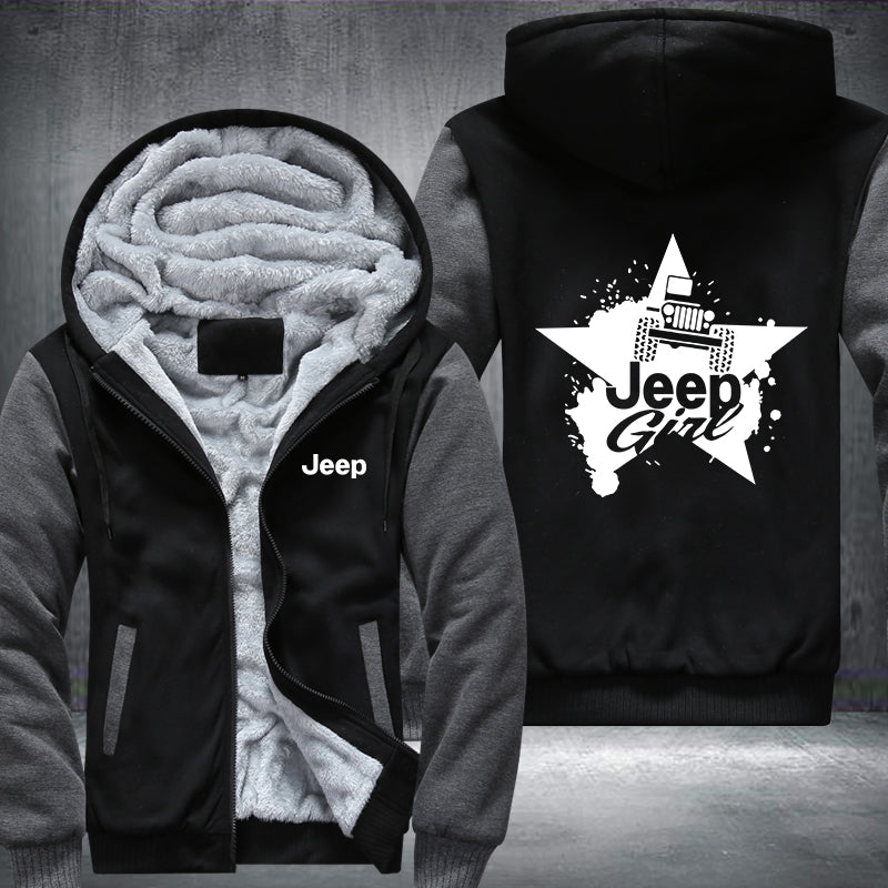 Jeep Girl Fleece Hoodies Jacket