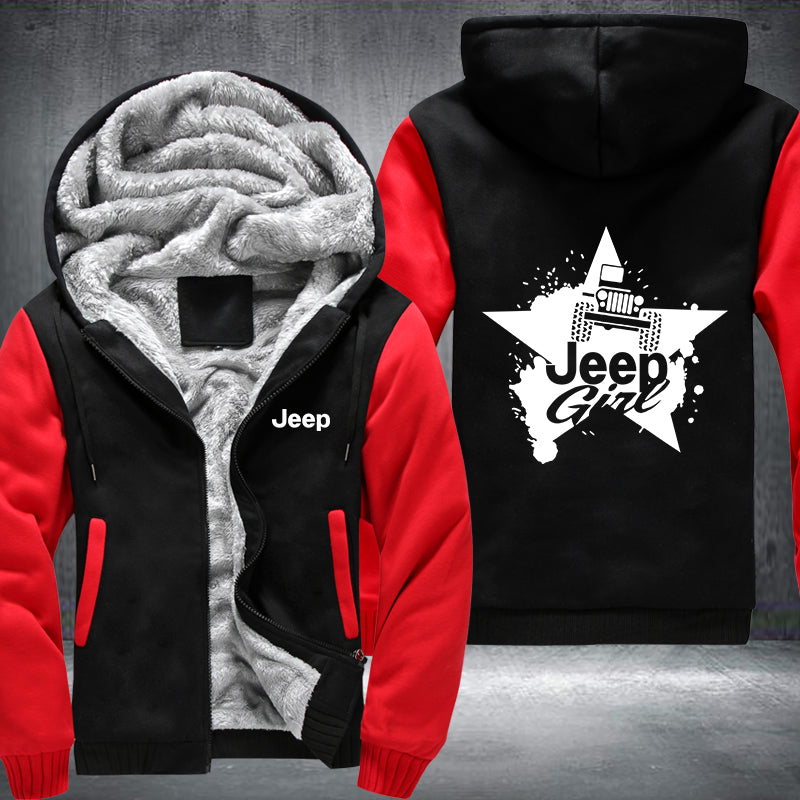 Jeep Girl Fleece Hoodies Jacket