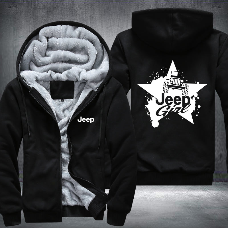 Jeep Girl Fleece Hoodies Jacket