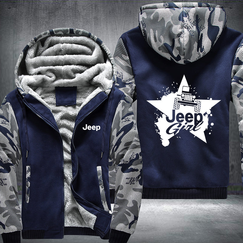 Jeep Girl Fleece Hoodies Jacket