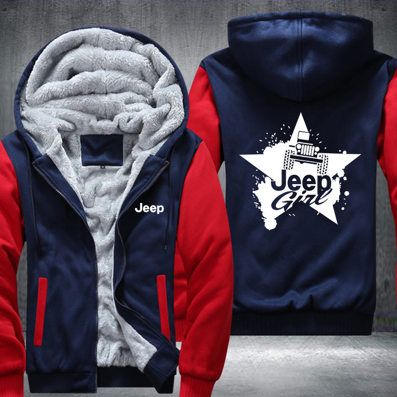 Jeep Girl Fleece Hoodies Jacket