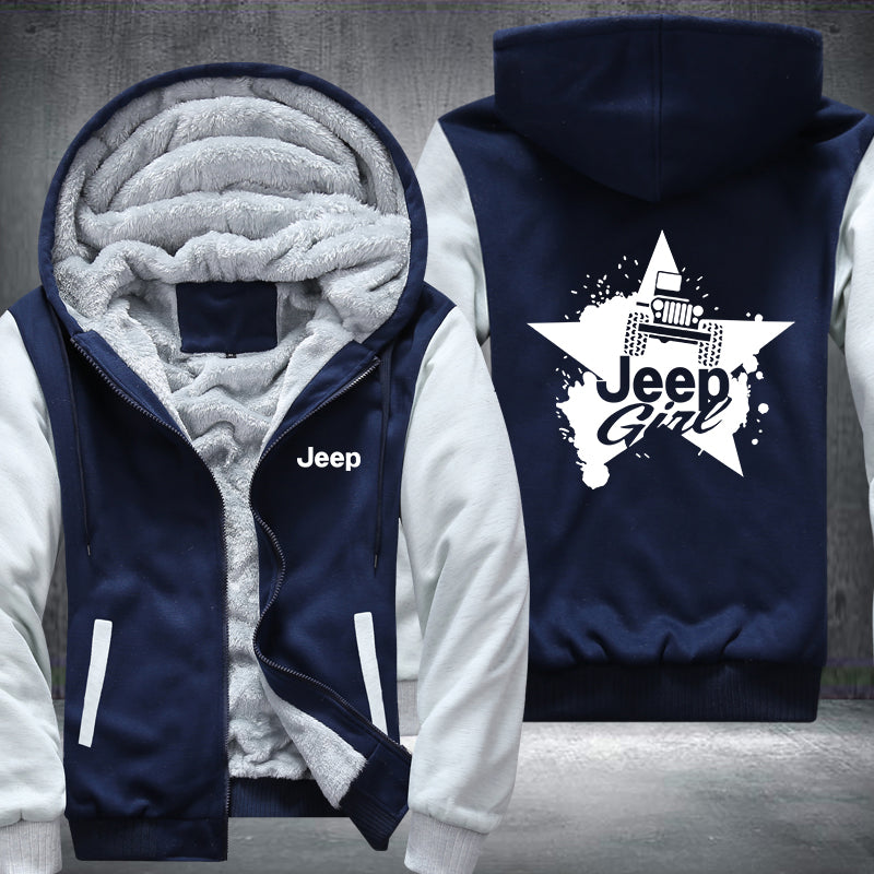 Jeep Girl Fleece Hoodies Jacket