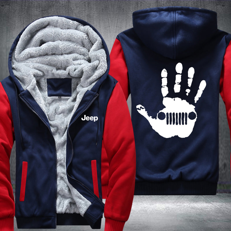 Hand Jeep Fleece Hoodies Jacket