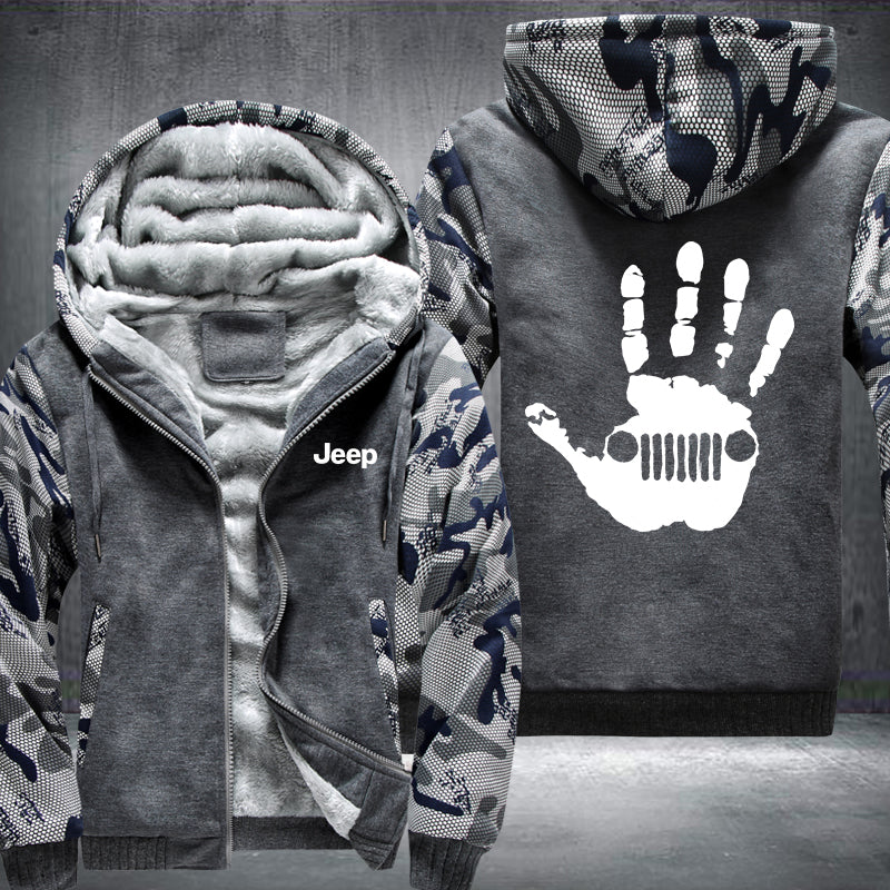Hand Jeep Fleece Hoodies Jacket