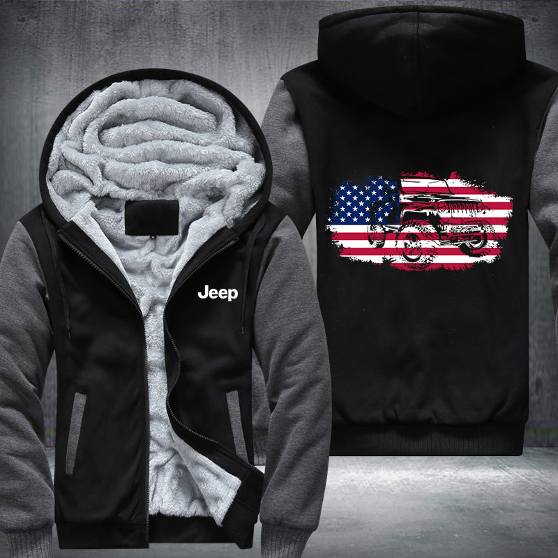 American Jeep Fleece Hoodies Jacket
