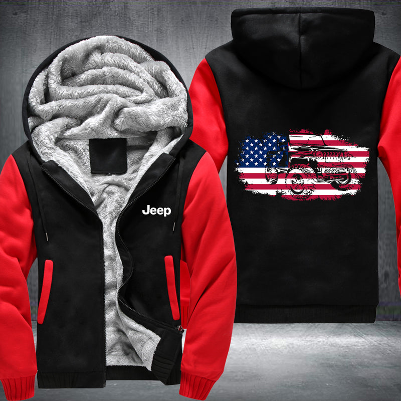 American Jeep Fleece Hoodies Jacket