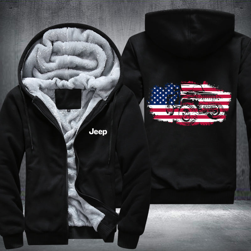 American Jeep Fleece Hoodies Jacket