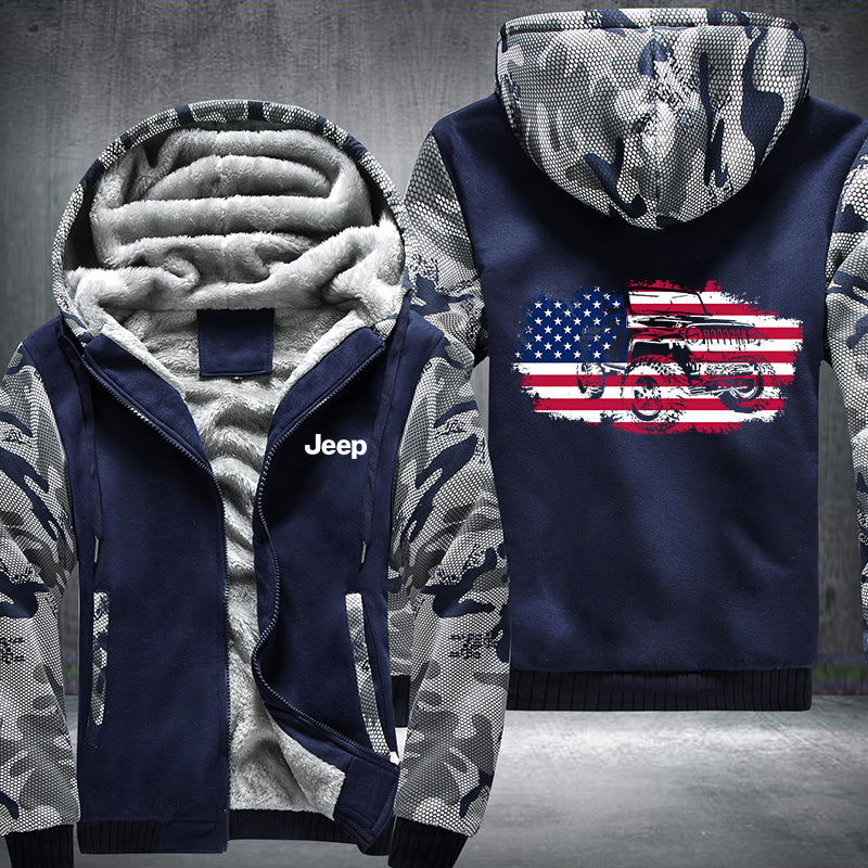 American Jeep Fleece Hoodies Jacket