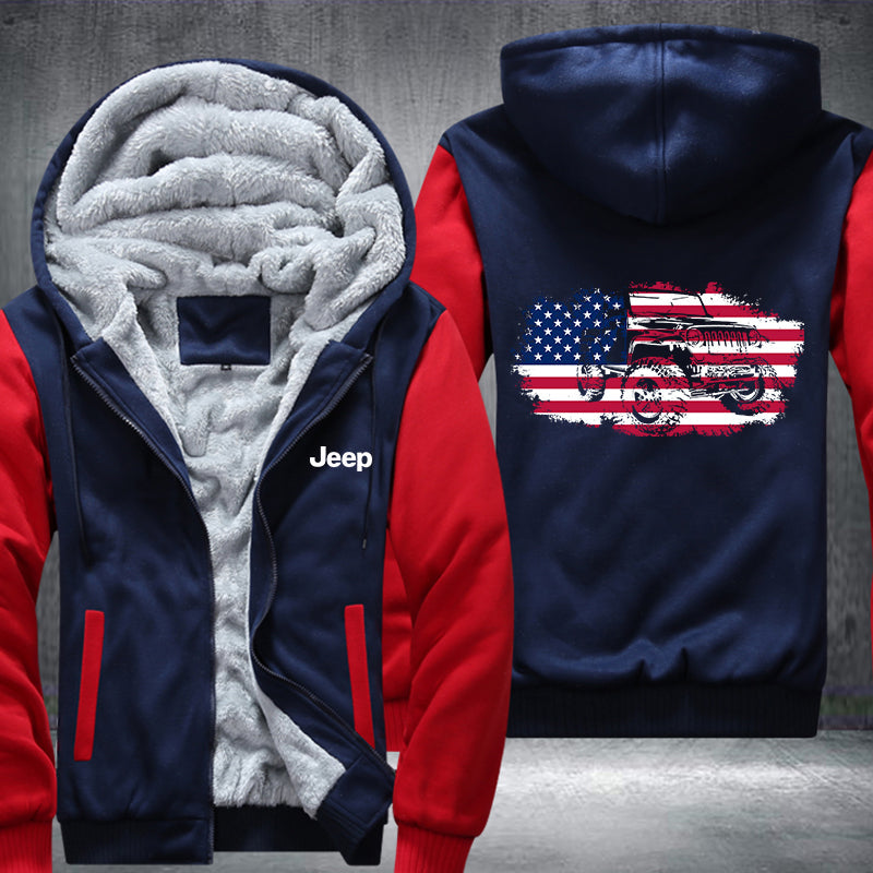 American Jeep Fleece Hoodies Jacket