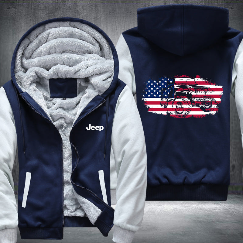 American Jeep Fleece Hoodies Jacket