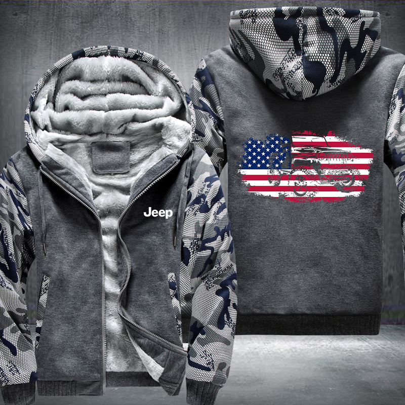 American Jeep Fleece Hoodies Jacket