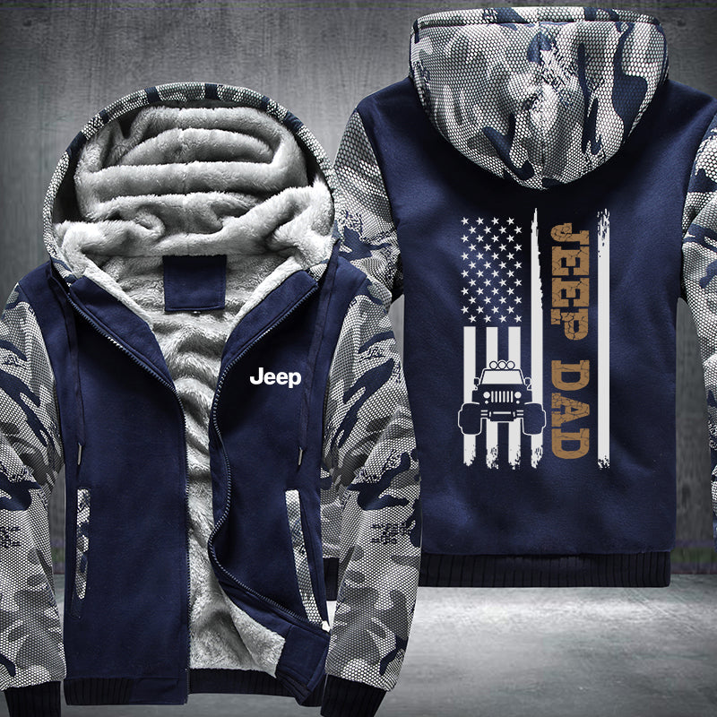 Jeep dad Fleece Hoodies Jacket