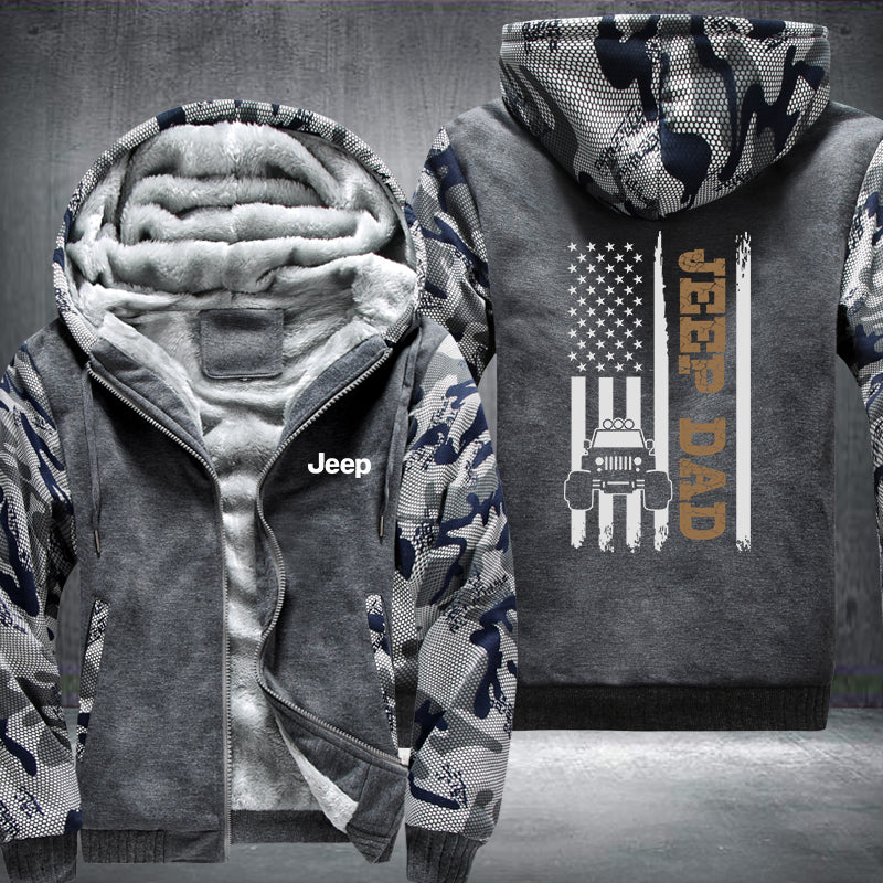 Jeep dad Fleece Hoodies Jacket
