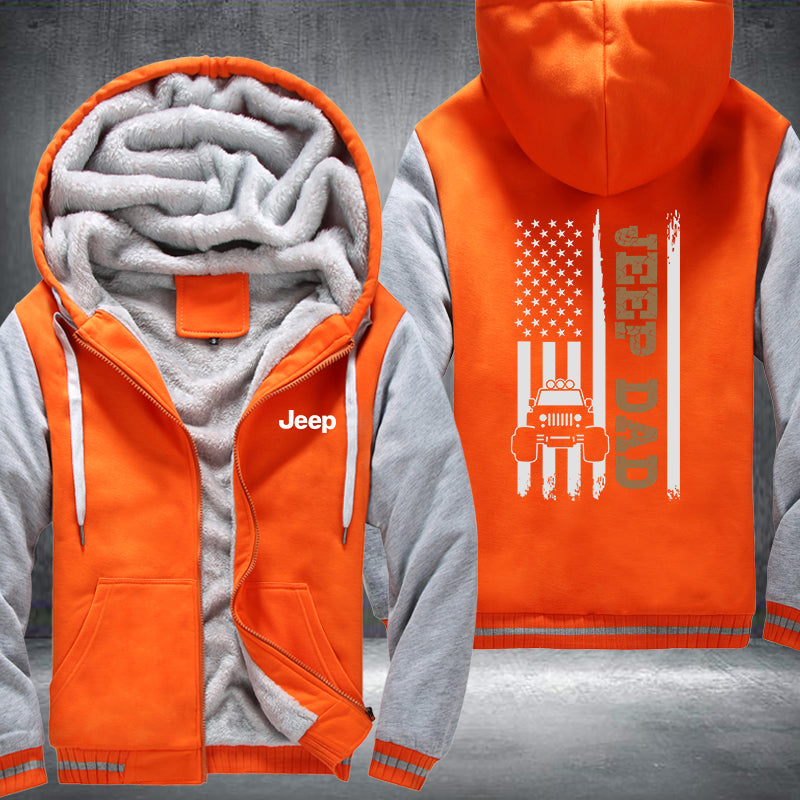 Jeep dad Fleece Hoodies Jacket