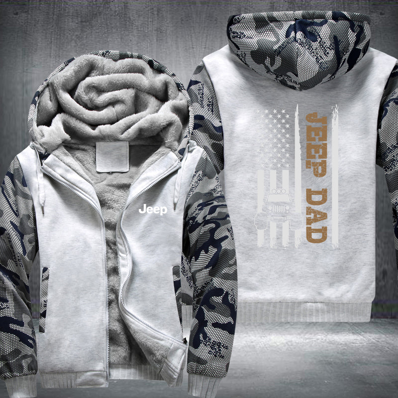 Jeep dad Fleece Hoodies Jacket