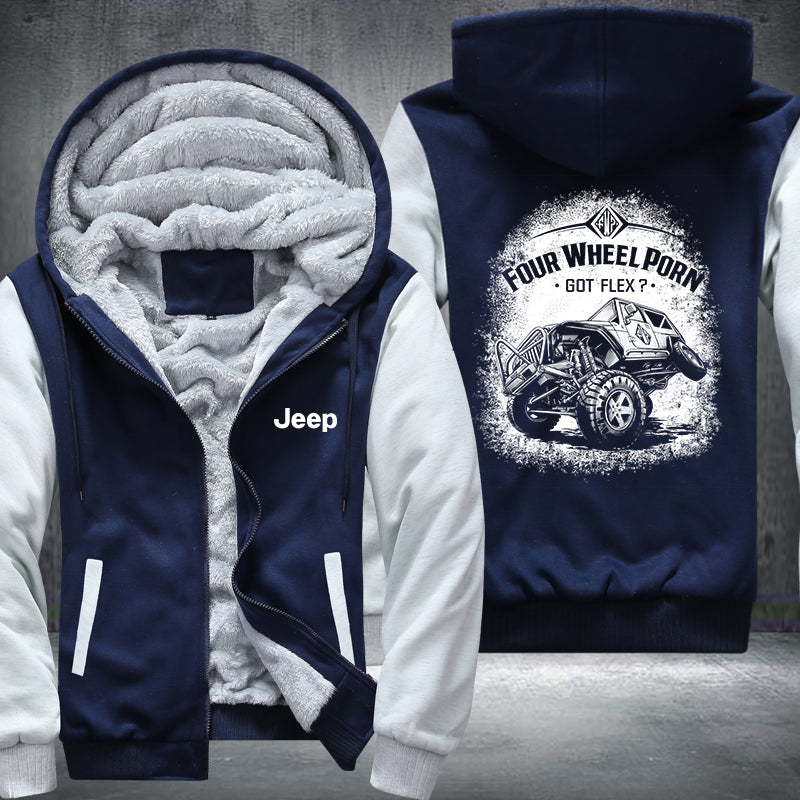 JEEP four wheel porn got flex? Fleece Hoodies Jacket