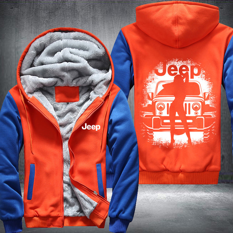 Front Sexy JEEP Fleece Hoodies Jacket