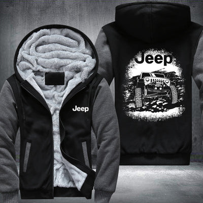 Front Wheel JEEP Fleece Hoodies Jacket