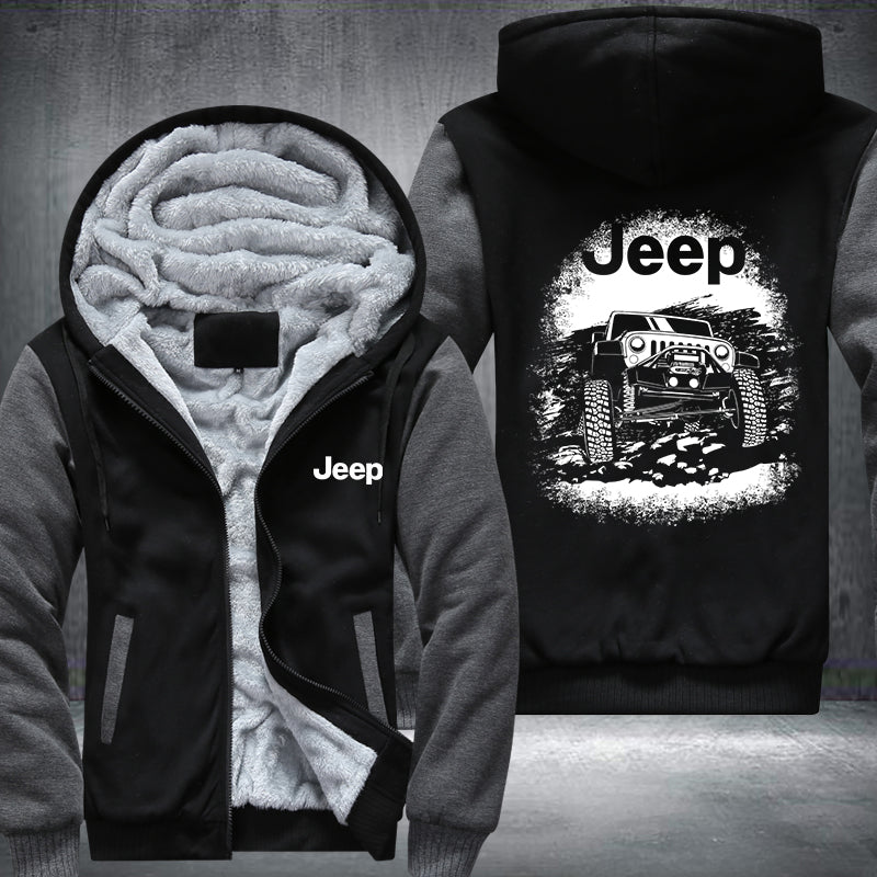 Front Wheel JEEP Fleece Hoodies Jacket