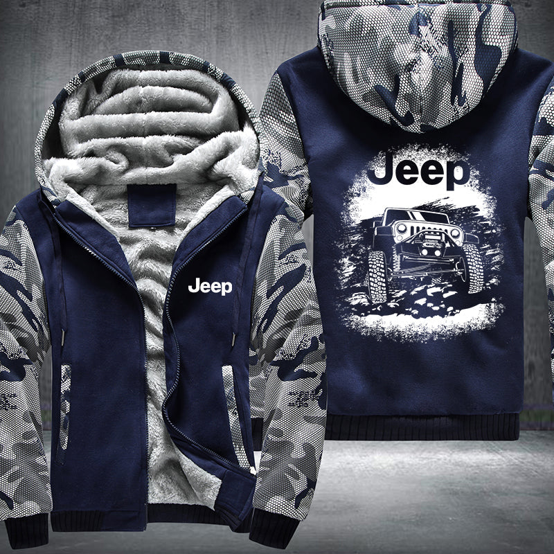 Front Wheel JEEP Fleece Hoodies Jacket