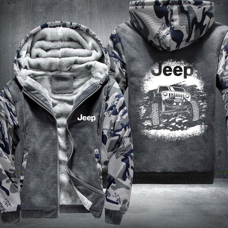 Front Wheel JEEP Fleece Hoodies Jacket