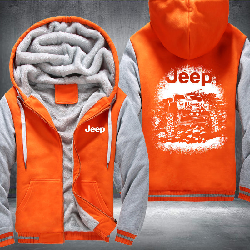 Front Wheel JEEP Fleece Hoodies Jacket