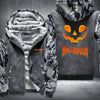 Halloween Scary Smile Pumpkin Fleece Hoodies Jacket