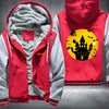 Halloween Scary Castle Fleece Hoodies Jacket