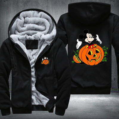Halloween Mickey Pumpkin Fleece Hoodies Jacket
