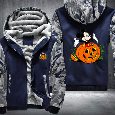 Halloween Mickey Pumpkin Fleece Hoodies Jacket