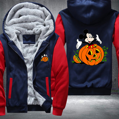 Halloween Mickey Pumpkin Fleece Hoodies Jacket