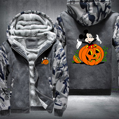 Halloween Mickey Pumpkin Fleece Hoodies Jacket