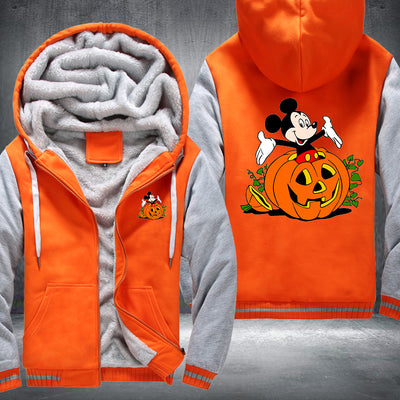 Halloween Mickey Pumpkin Fleece Hoodies Jacket