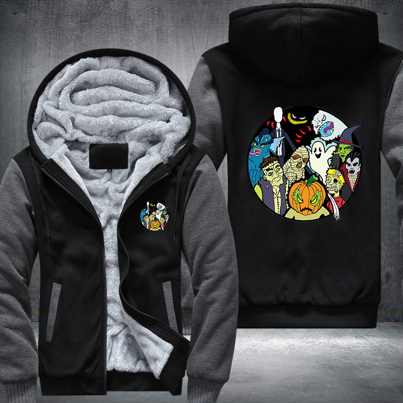 Halloween Scary Ghost Fleece Hoodies Jacket