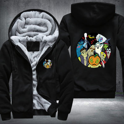 Halloween Scary Ghost Fleece Hoodies Jacket