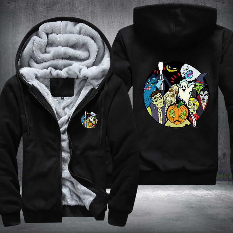 Halloween Scary Ghost Fleece Hoodies Jacket