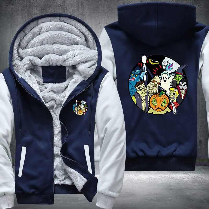 Halloween Scary Ghost Fleece Hoodies Jacket