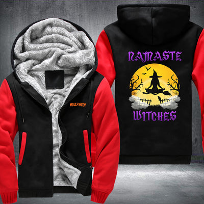 Halloween Namaste Witches Fleece Hoodies Jacket