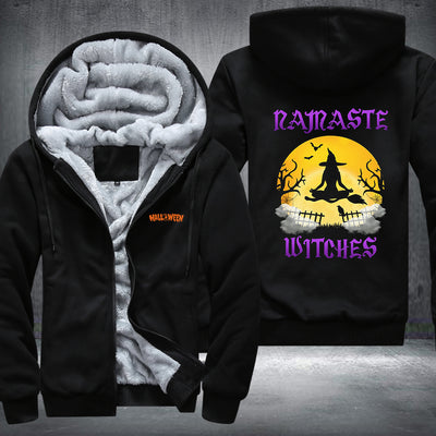 Halloween Namaste Witches Fleece Hoodies Jacket