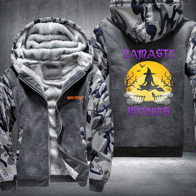 Halloween Namaste Witches Fleece Hoodies Jacket