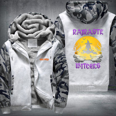 Halloween Namaste Witches Fleece Hoodies Jacket