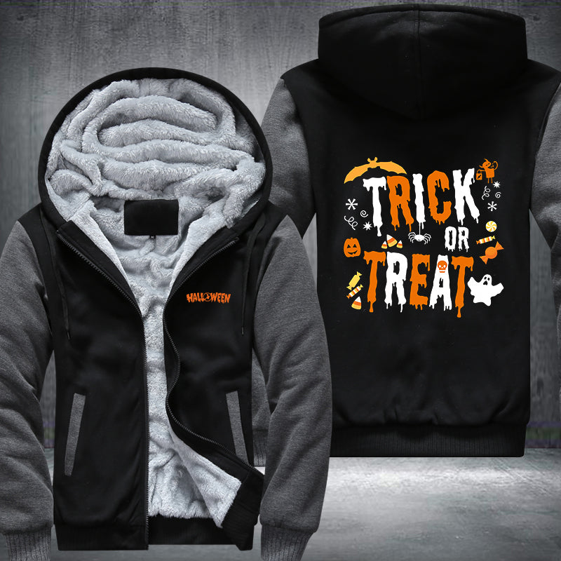Halloween Trick Or Treat Fleece Hoodies Jacket