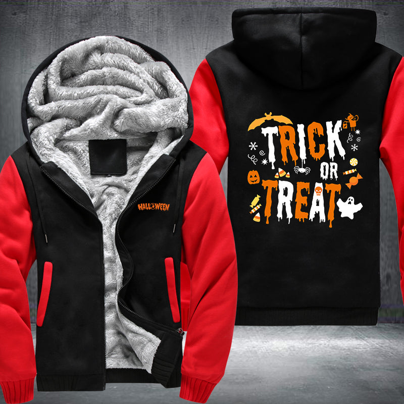 Halloween Trick Or Treat Fleece Hoodies Jacket