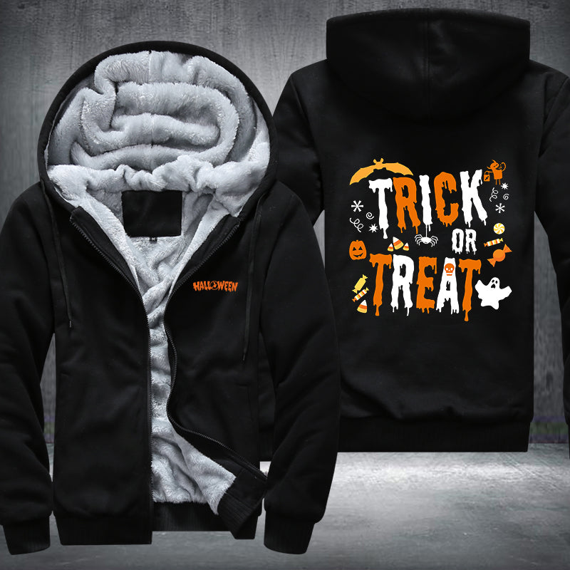 Halloween Trick Or Treat Fleece Hoodies Jacket
